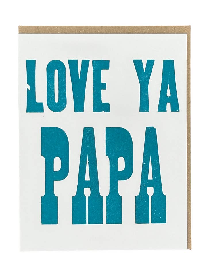 Tarjeta Love Ya Papa para venta al por mayor de Igloo Letterpress