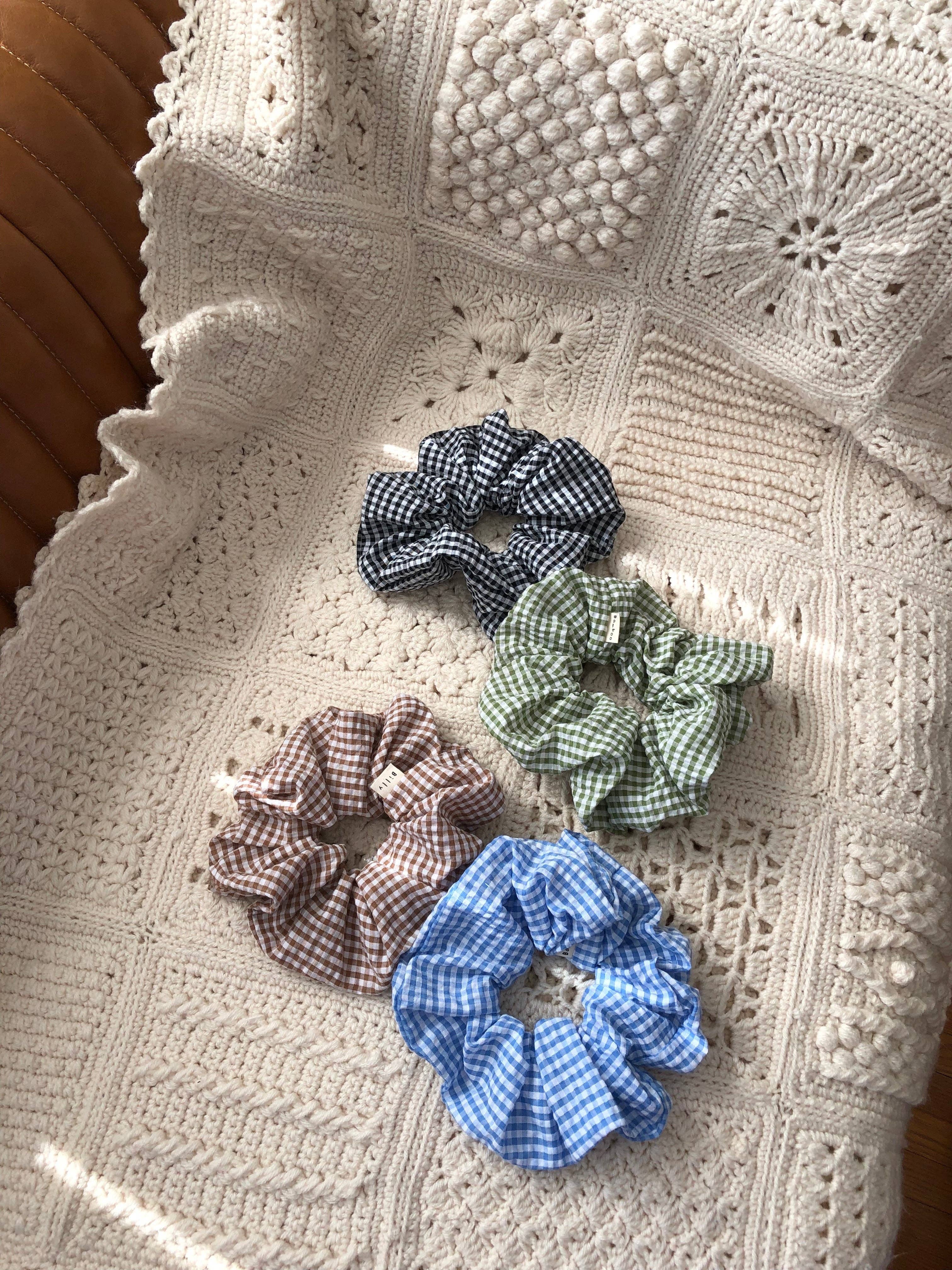 Billy Bamboo – Großhandel Haargummi – Damen – MINI-GINGHAM-HAARGUMMI - neutral11