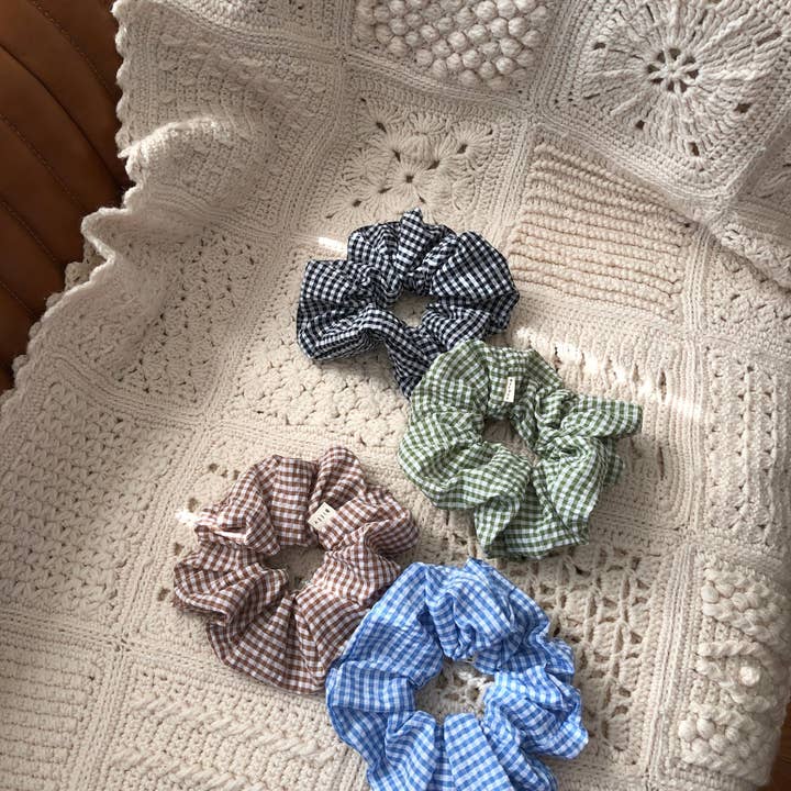 Billy Bamboo – Großhandel Haargummi – Damen – MINI-GINGHAM-HAARGUMMI - neutral11