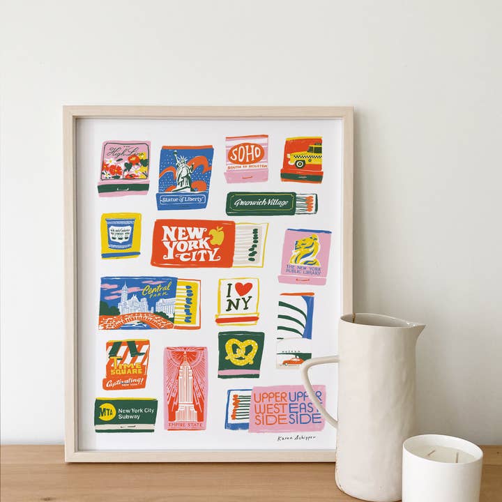 Karen Schipper - Wholesale Art Print - New York City Matchbook Print - Timeless City Wall Art Print1