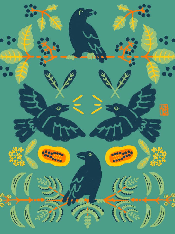 Imprimé ʻAlalā pour la vente par B. Miyo Art