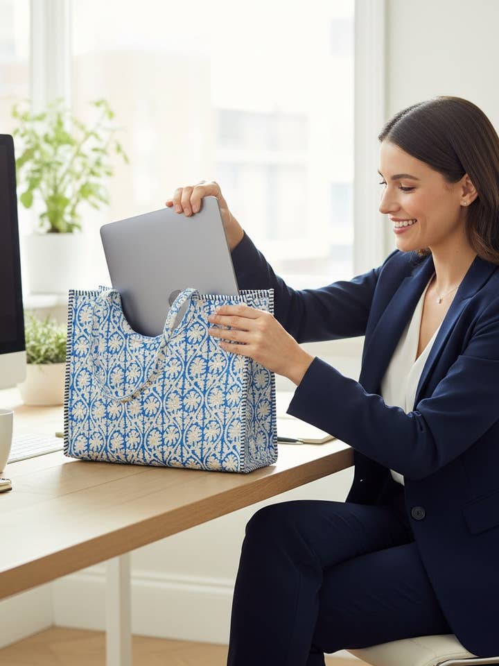 Blue Block Moon Bag for wholesale by AMRANIS