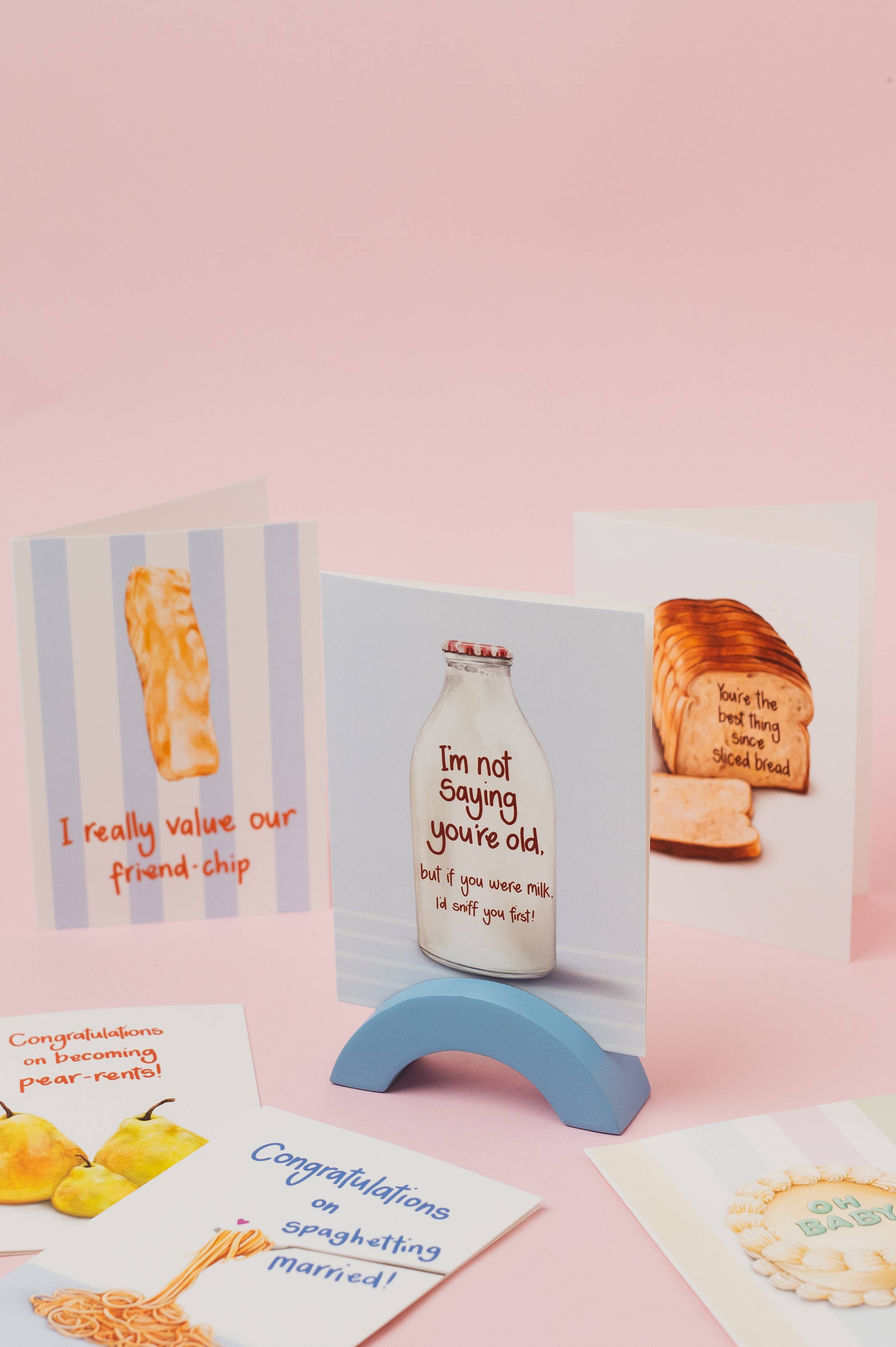 Katie Tinkler illustration – wholesale Birthday card – I'm Not Saying You're Old, Funny Milk Themed Birthday Card1