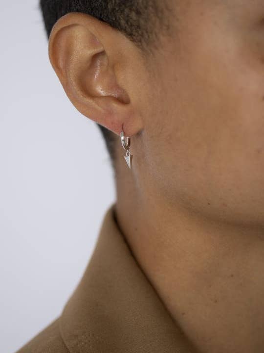 Warrior Queen Huggie Hoops Silver (925 Sterling Silver) for wholesale by Blanksn Jewellery