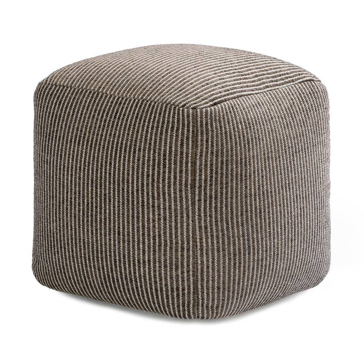 Madison Pouf - Ivory Mocha Bisque for wholesale by Anji Mountain