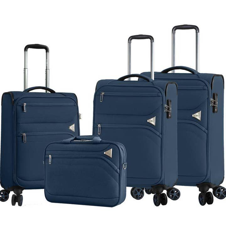 Infinity Leather (Upperclass Fashions Ltd) - Wholesale Luggage - Lightweight Soft Dual 4 Wheel Luggage Suitcases