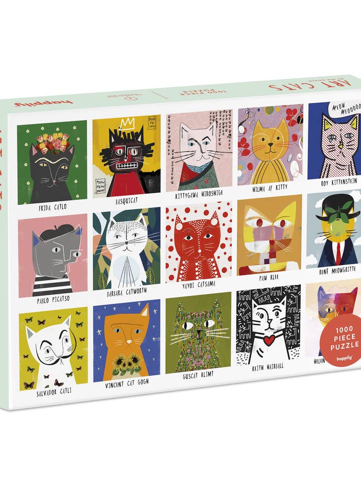 Art Cats 1000 Piece Jigsaw Puzzle (Happily Puzzles) for wholesale by Bookspeed