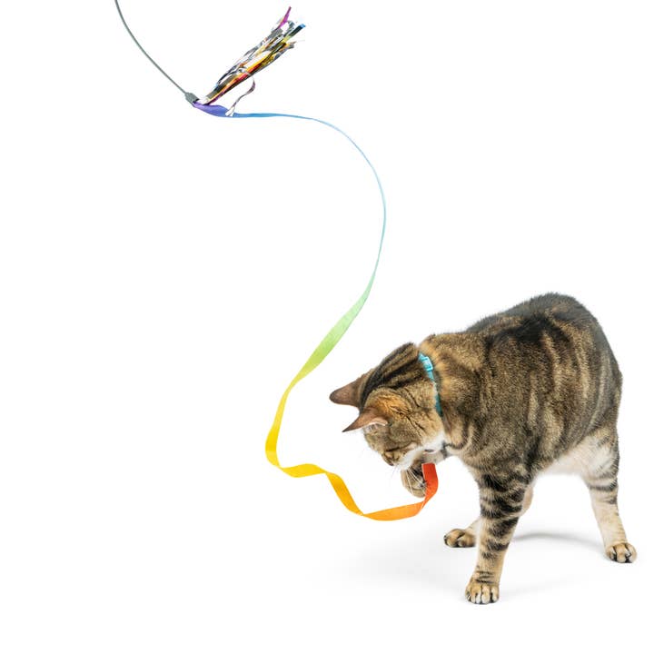 Huxley & Kent - Wholesale Pet toy – Cat - Dance & Lure Rainbow Wand Cat Toy2