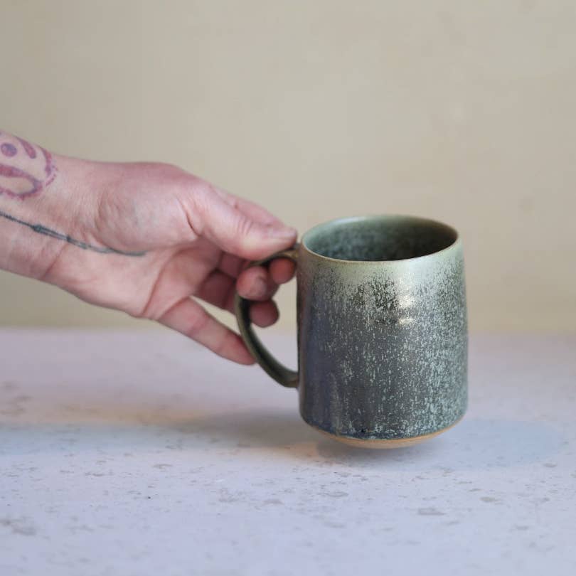 Gravesco Pottery - Wholesale Coffee Mug - Smooth Handmade Pottery Mug | Sage Green2