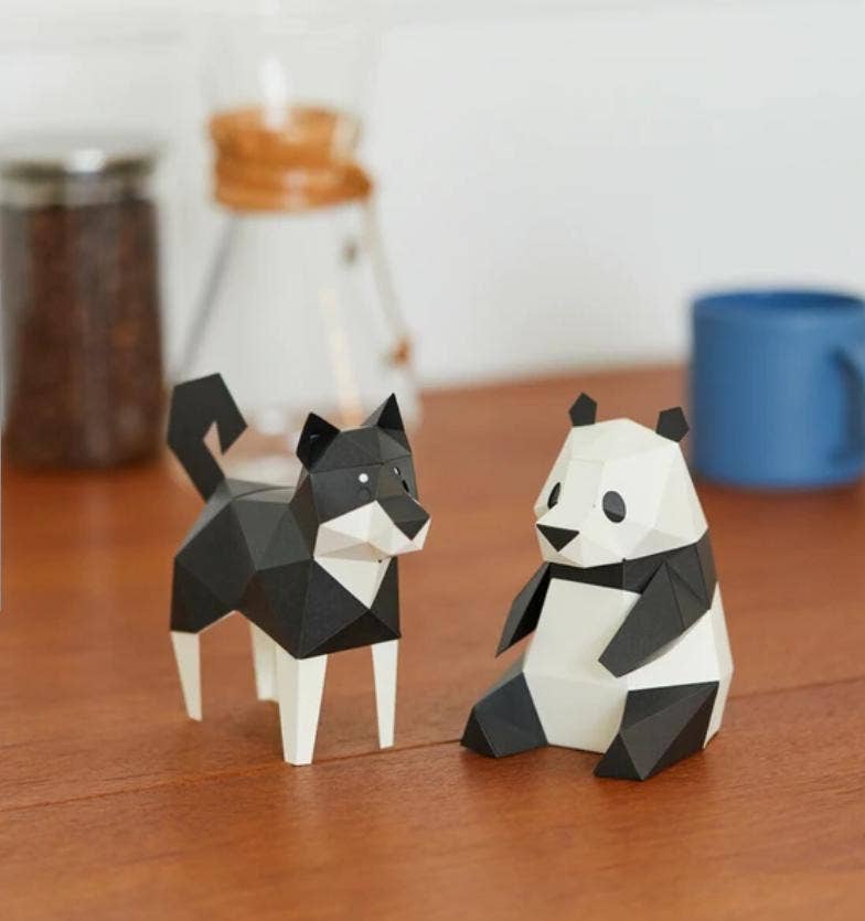 「FUNJI」In Japan - Wholesale DIY Craft Kit - Origami Black Shiba Inu Paper Craft Kit: Japanese Dog Model5