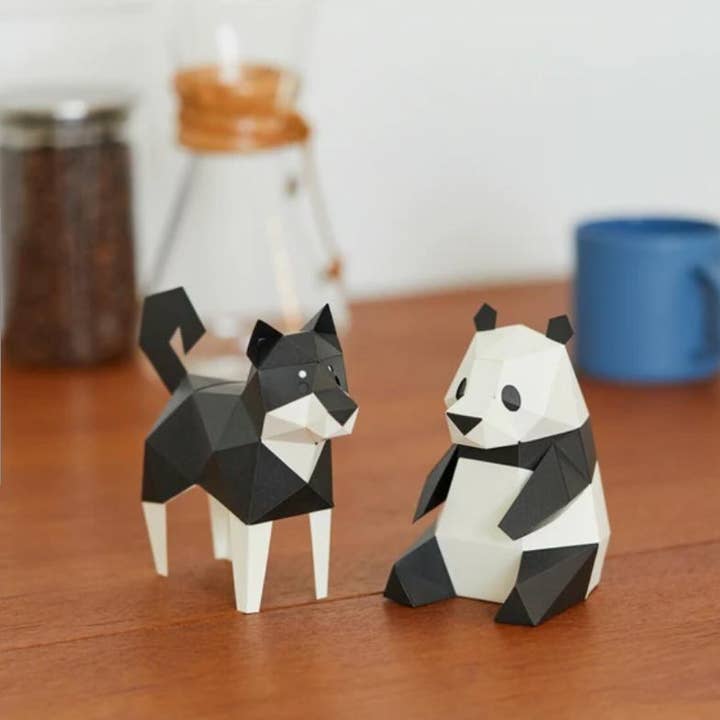 「FUNJI」In Japan - Wholesale DIY Craft Kit - Origami Black Shiba Inu Paper Craft Kit: Japanese Dog Model5