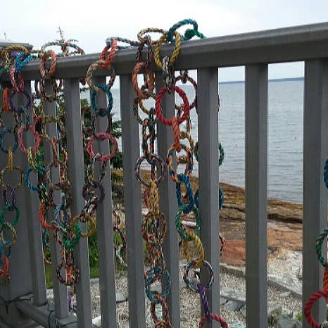 Gerecycleerde touwslinger voor wholesale door Maine Coast Rope Rugs