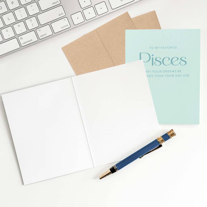 Blú Rose - Wholesale Birthday Card - My Favorite Pisces Zodiac Greeting Card1