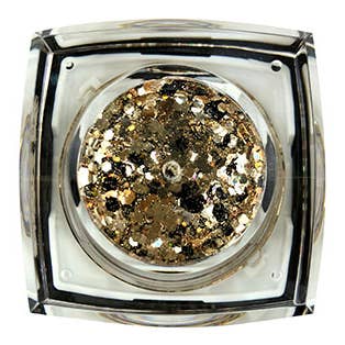 Bolt Balm Chunky Glitter Gel Preto & Dourado por atacado de Elektra Cosmetics