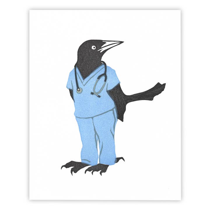 Resident Grackle 8x10 Print for wholesale by Burdock & Bramble