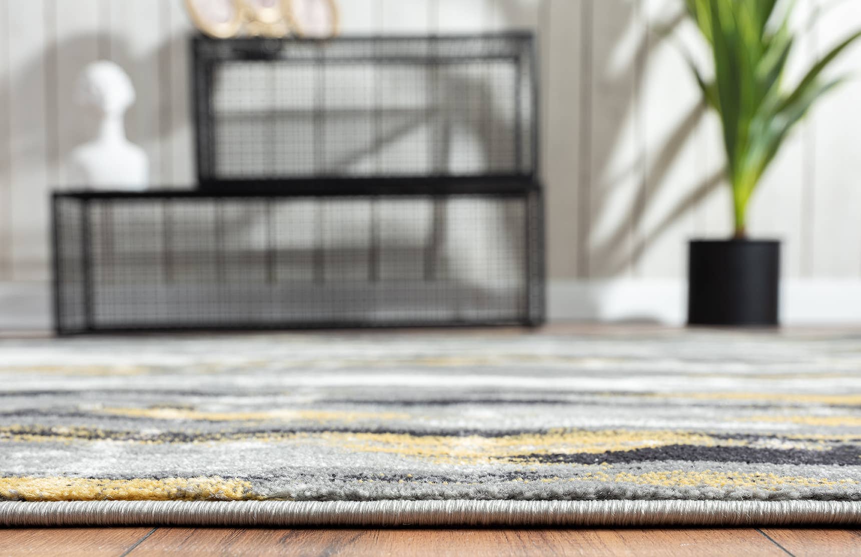 Abani Rugs - Wholesale Area Rug - Abani Porto PRT140C Contemporary Grey and Yellow Abstract2