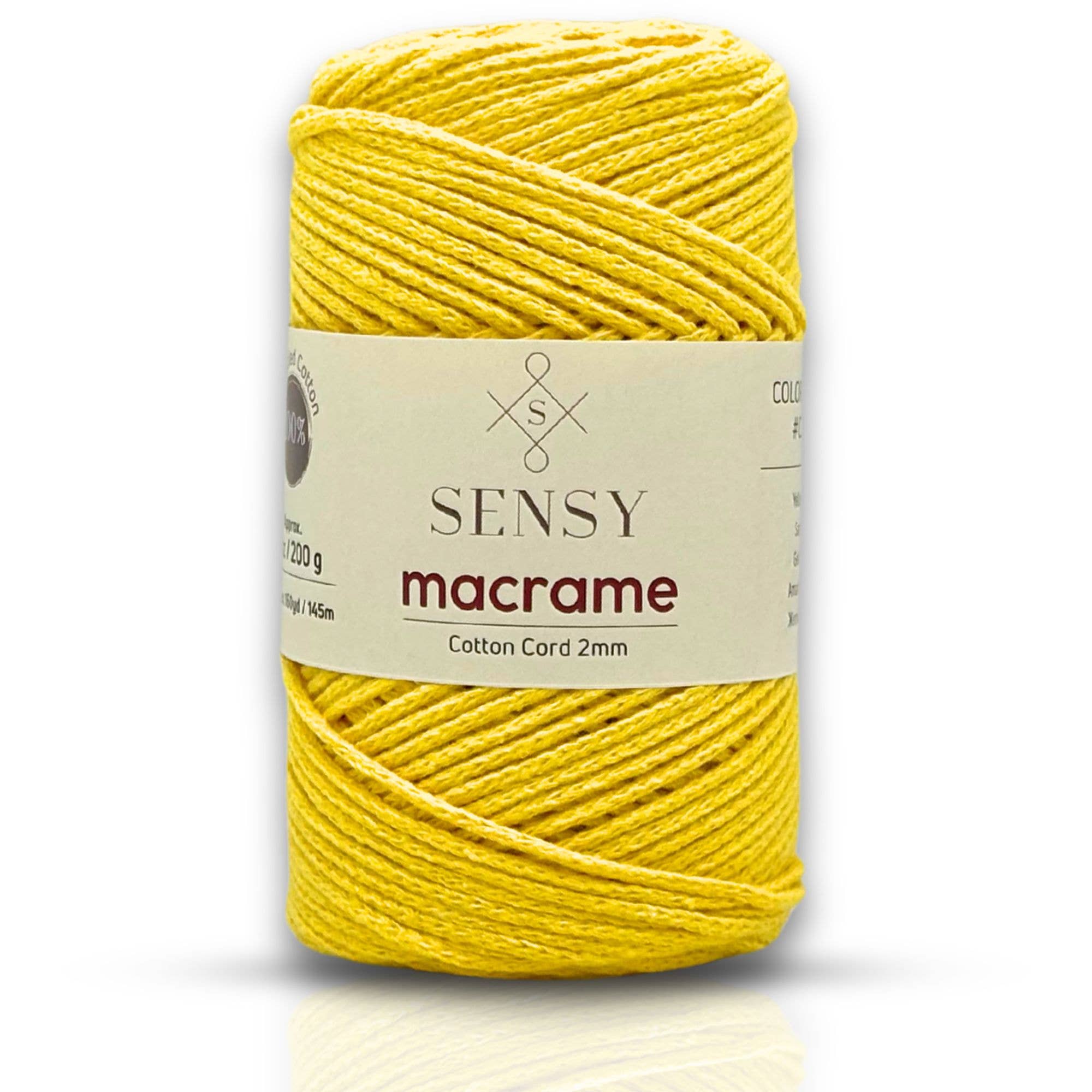 Sensy - Wholesale Yarn - Sensy Premium 2mm - 160 yards 100% Recycled Cotton Macrame Cord28