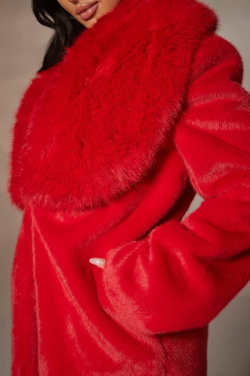 WFFS - Wholesale Coat - Women's - Faux Fur Long Coat with Pockets11