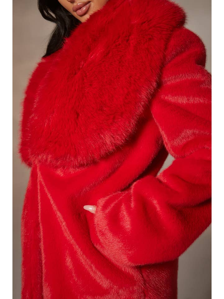 WFFS - Wholesale Coat - Women's - Faux Fur Long Coat with Pockets14