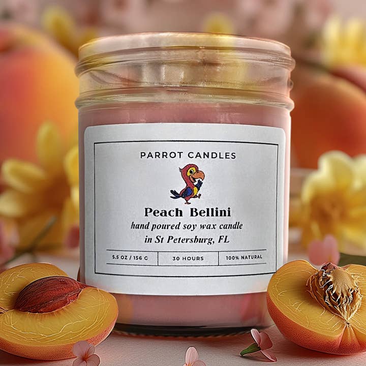 Melocotón Bellini para venta al por mayor de Parrot Candle LLC