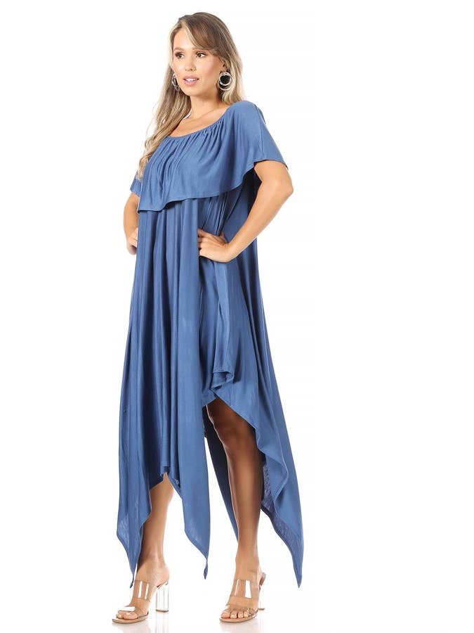 Lady Curvaceous - Vendita all'ingrosso Vestito - Donna - Abito midi a maniche corte con scollo a barchetta3