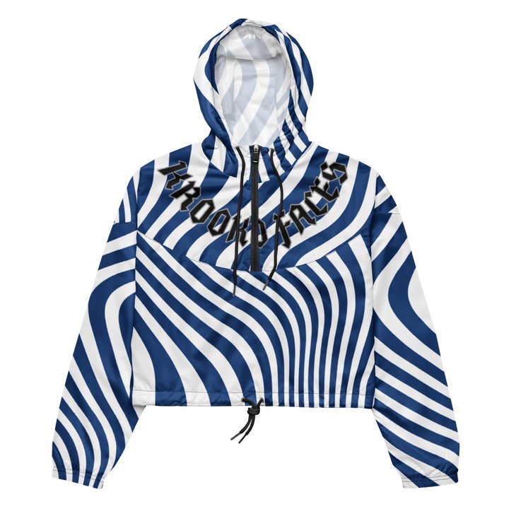 Krooked Faces Women’s Cropped Windbreaker for wholesale by Krooked Faces
