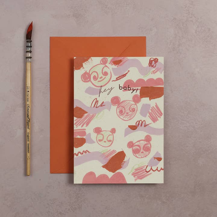 I am Roxanne - Wholesale Baby Card - Hey Baby Panda Card | Baby Card | New Baby Cards1