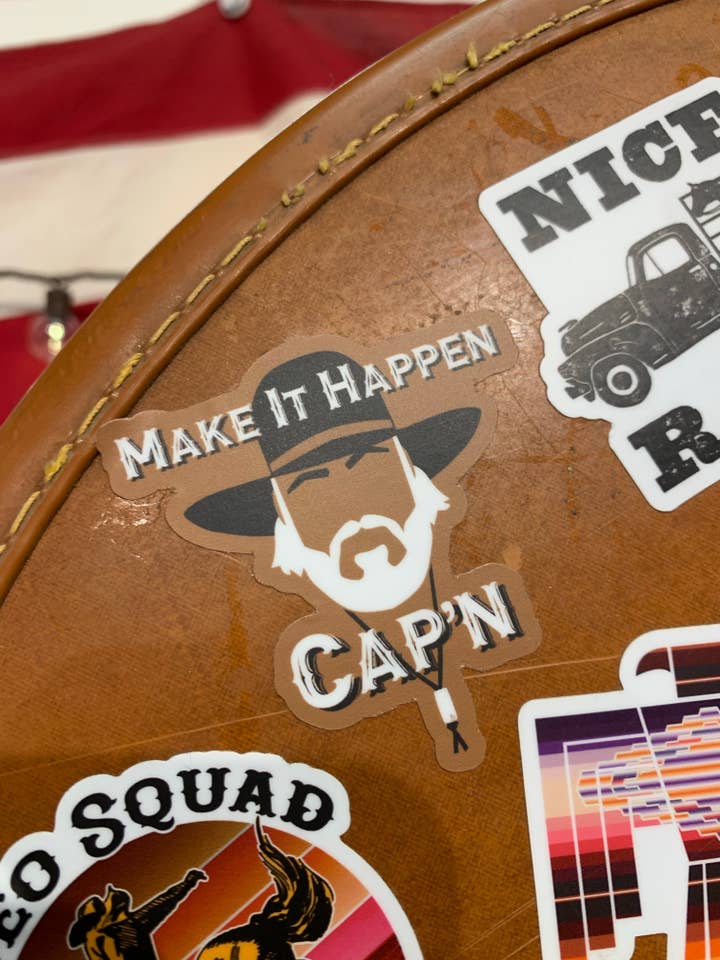Make it Happen Cap'n sticker for wholesale by Rockin A Design
