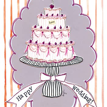 HAPPY WEDDING WEDDING GREETING CARD 4.5 x 6.25" for wholesale by Calypso Cards LLC