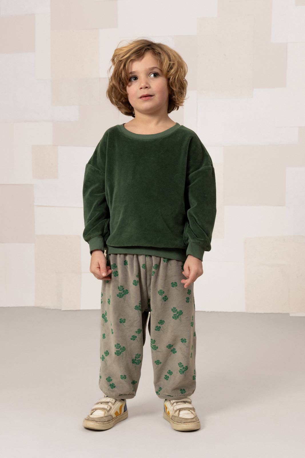 Studio Bohème Paris - Wholesale Pants - Kids - Porgy Velvet Clover Gray Pants3