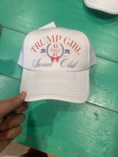 Vibes Hat Company - Wholesale Trucker Hat - Women's - Trump Girl Social Club Trucker Hat | 4th Of July Hats | USA 1