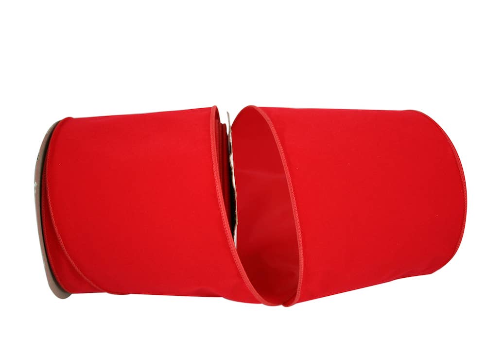 RELIANT RIBBON - Wholesale Ribbon - Gift Wrapping - Velvet Commercial Heavy Wired Edge - Hot Red 2520