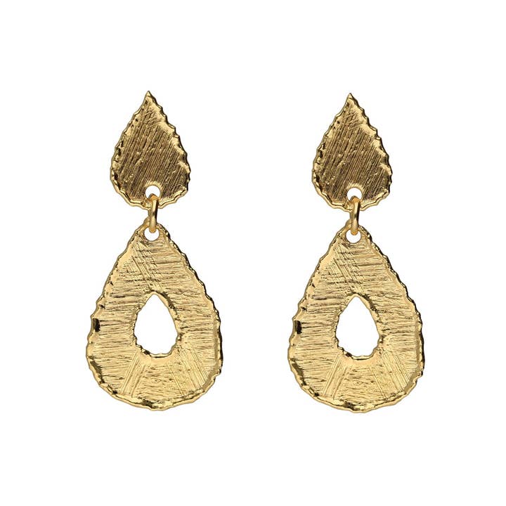 Boucles d'oreilles courtes texture larme Alaska en argent pour la vente par Victoria Cruz
