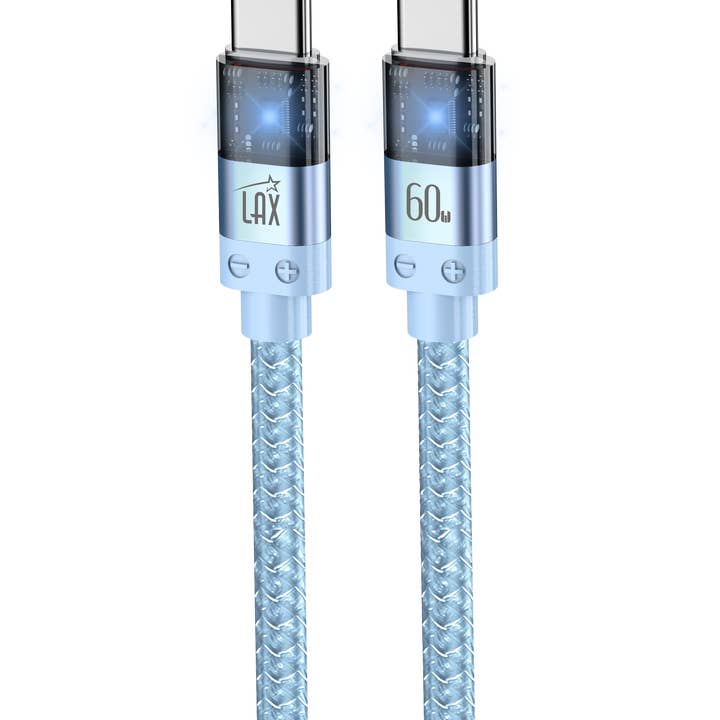 LAX Gadgets - Wholesale Charging Cable - LED 60W USB-C to USB-C Fast Charging Cable—Retail Packaging14