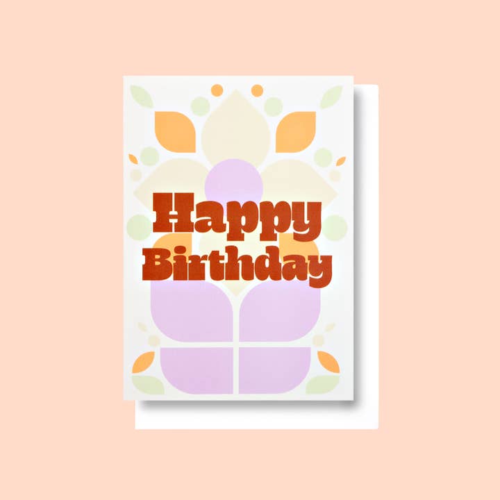 Geo Floral Birthday Card for wholesale by Good Thanks Paper