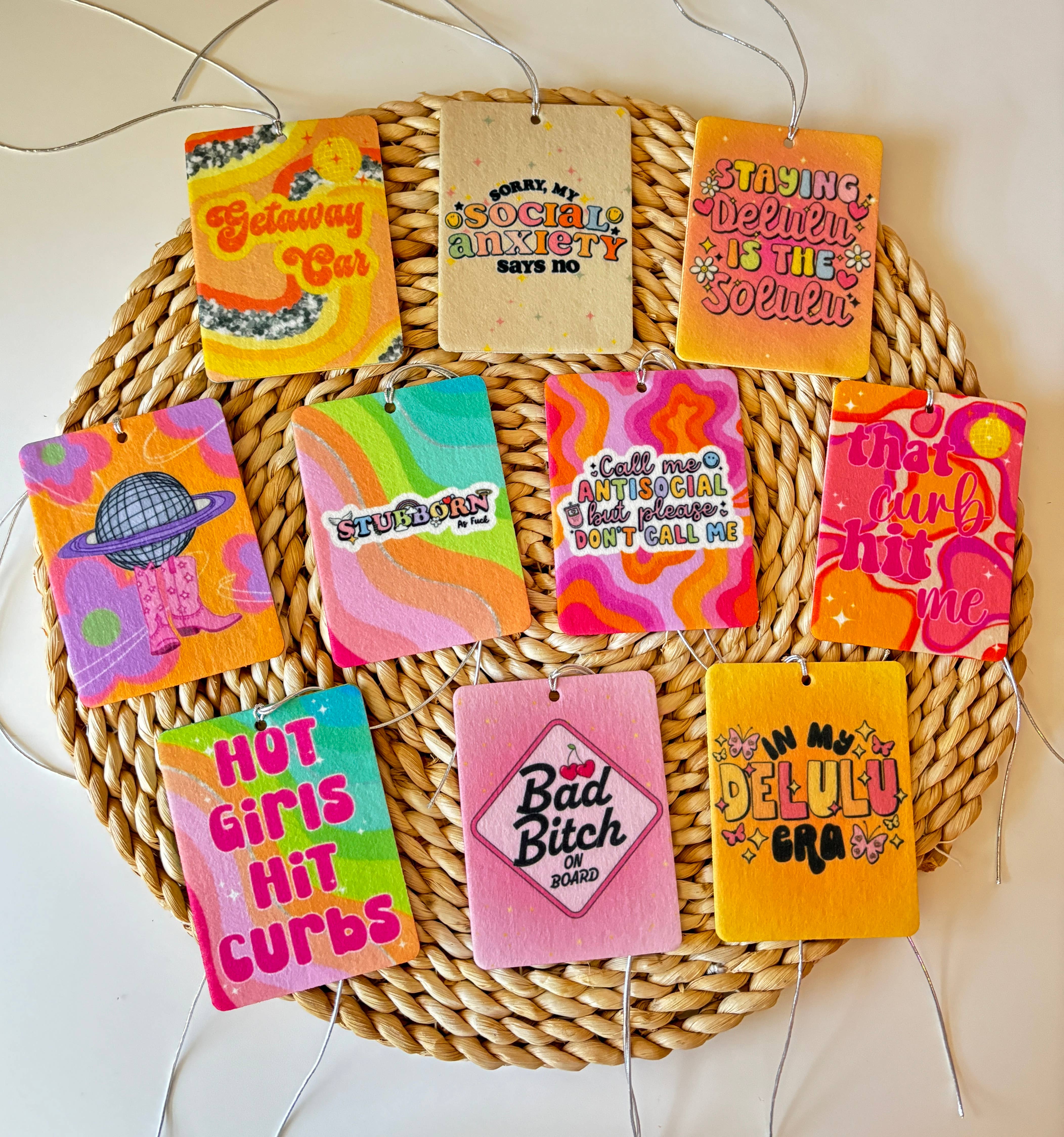 Bizzz Designs - Vendita all'ingrosso Deodorante per auto - Donna - Deodorante per ambienti Girly Preppy Felt Freshies Boutique Freshie6