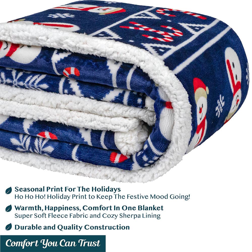 Pavilia - Vente Plaids - Plaid sherpa de Noël réversible73