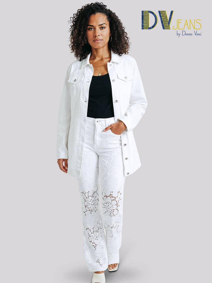 Donna Vinci JEANS, Style 8515 - 2pc. Jacket & Pant Set for wholesale by Donna Vinci