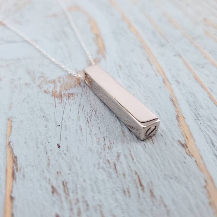 Tube Urn Pendant Necklace - Sterling Silver for wholesale by Just Vial