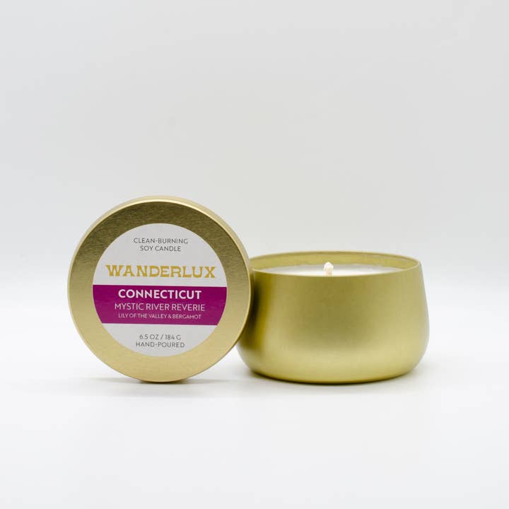 Wanderlux Connecticut Mystic River Reverie 6,5 ounce sojalys for engroshandel hos Wanderlux Candles