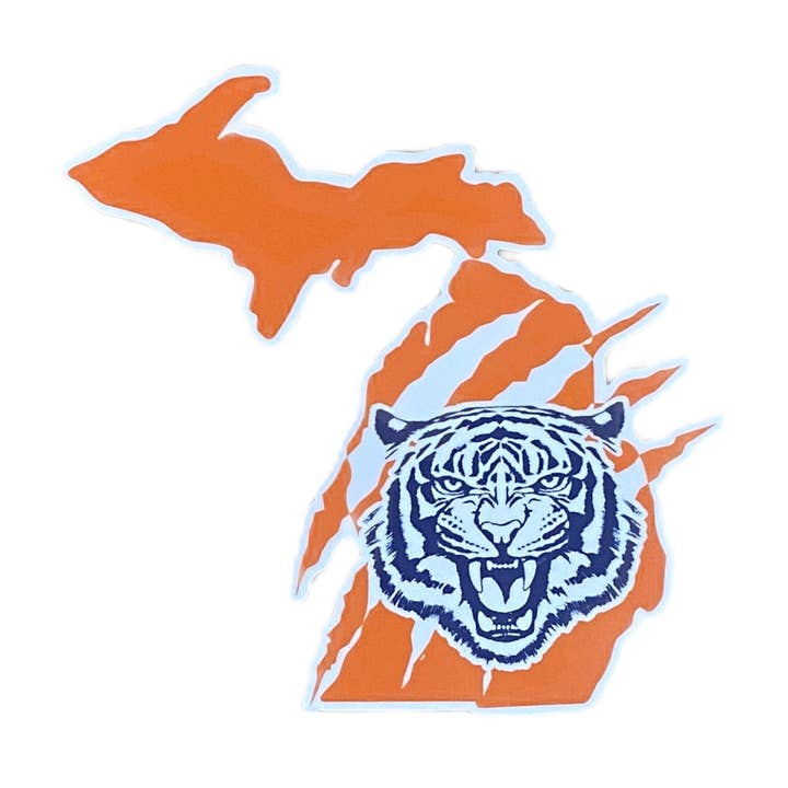 Adesivo Michigan Tiger per la vendita all'ingrosso da parte di My State Designs