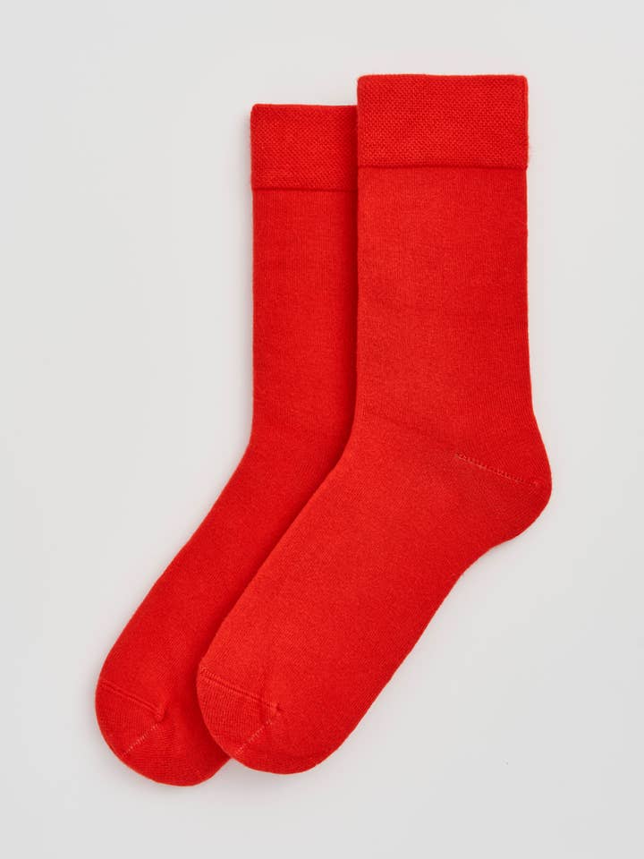 Nyckelpiga Röda Bambustrumpor för wholesale av Pairs Socks