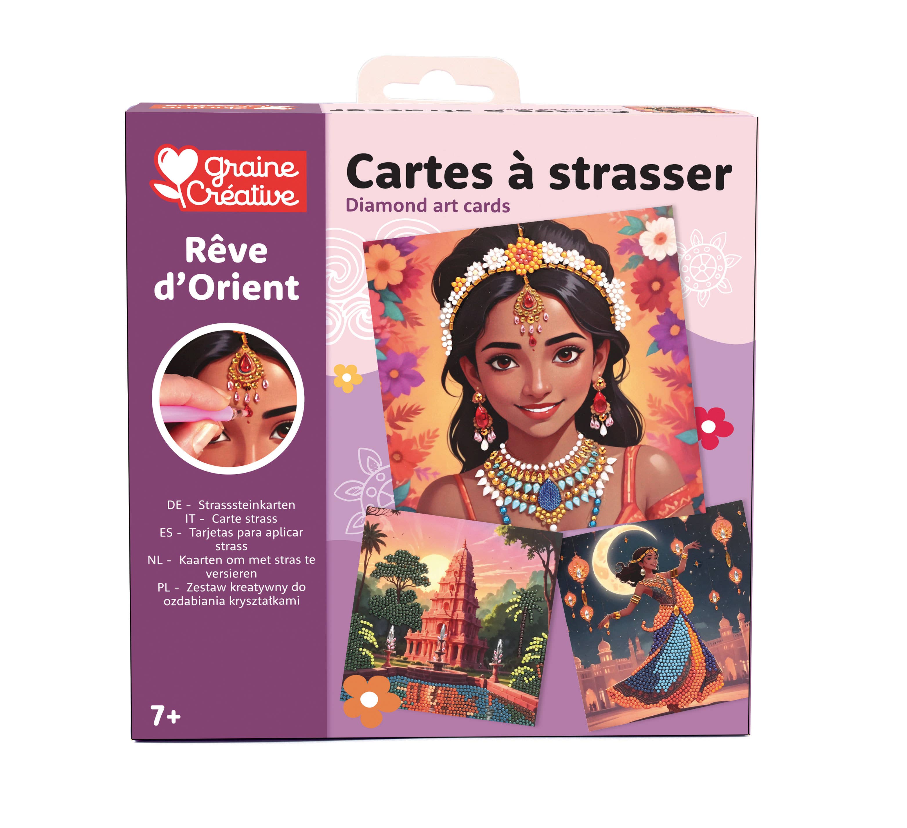 Graine Créative - Wholesale DIY Craft Kit - Kids - CARD TO BE EMBELLISHED DREAM OF THE ORIENT