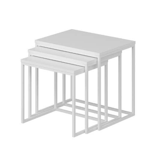 Nesting Table with Metal Legs - White and other Purchase Wholesale nesting. Free Returns & Net 60 Terms on Faire trending on Faire.