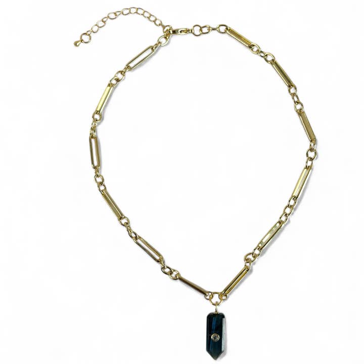 Labradoriet Obelisk Hanger voor wholesale door LB Beadz