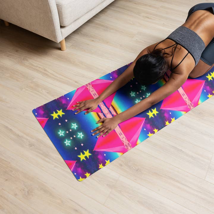 Anti-Slip Rubber Yoga Mat with Microsuede Top for wholesale by NeuroTekk Co.