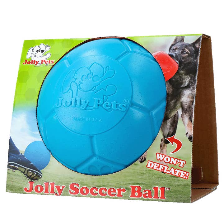 Jolly Soccer Ball 20cm Ocean Blue for wholesale by Hofman Animal Care