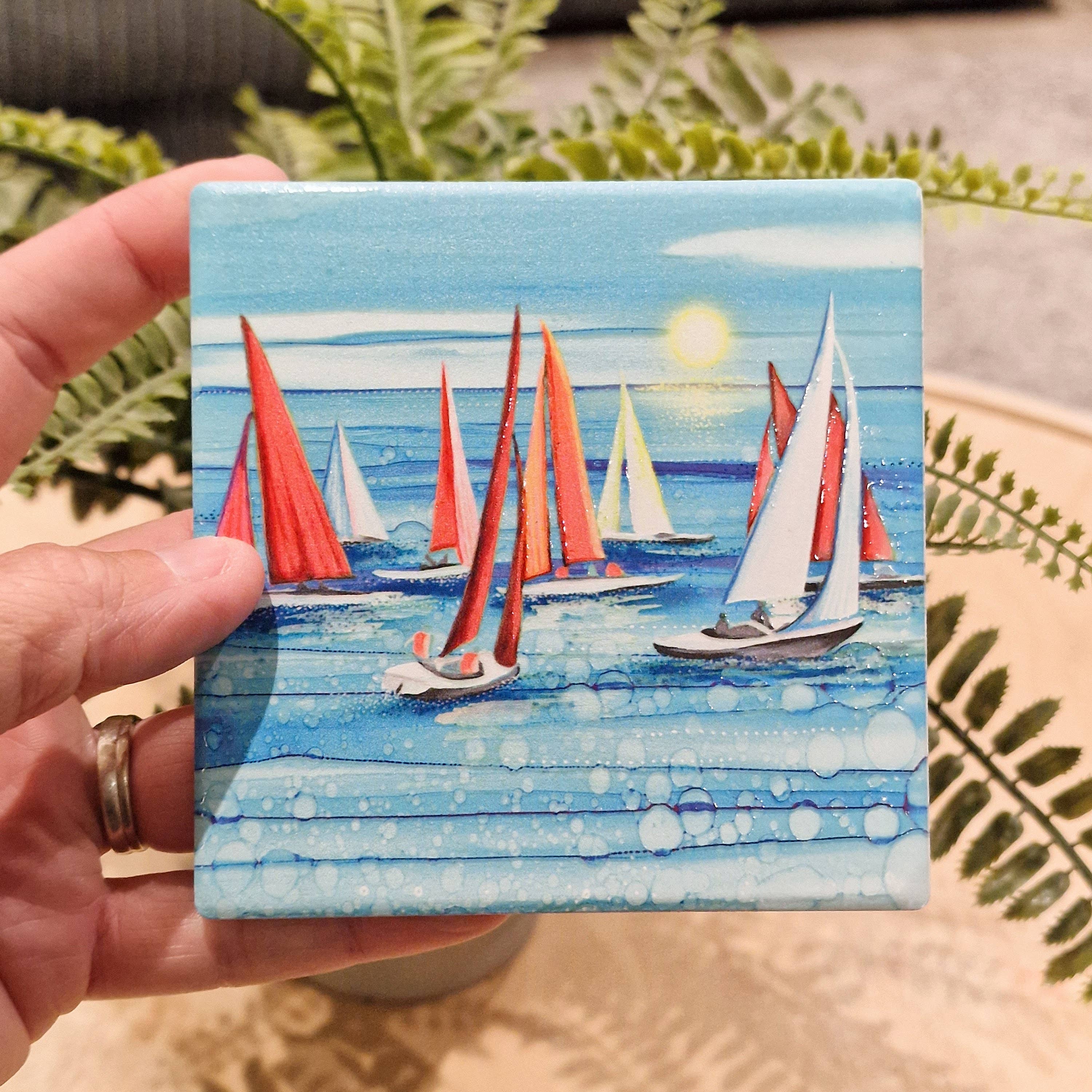 By Jo Crafts – wholesale Coasters – 91-C BTS Regatta Coaster0