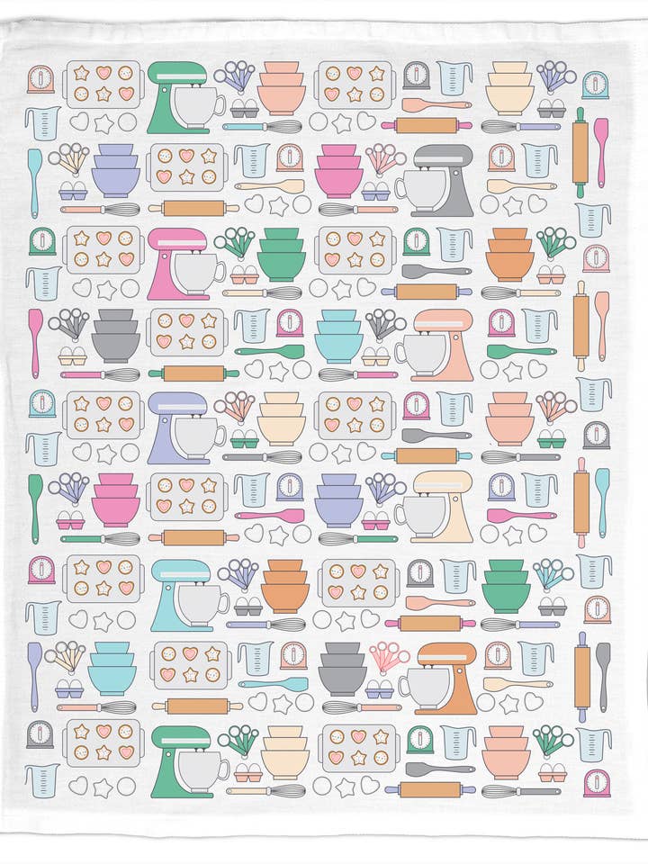 Baking, Organic Cotton Tea Towel (2 colors) for wholesale by Coast & Cotton