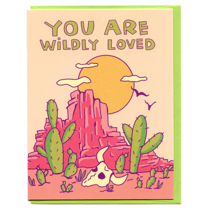 Du er vildt elsket, Wild West Desert Love Card for engroshandel hos Lucky Sardine